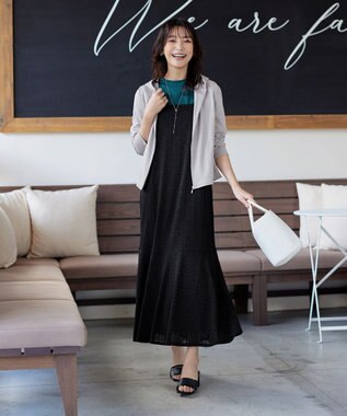 Tiaclasse L 【小倉優子さん着用・洗える・接触冷感・汗ジミ防止】“サマさまカットソー”ハーフスリーブベーシックトップス ターコイズ