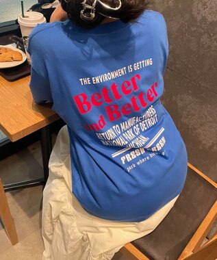 WEGO ヴィンテージライクグラフィックTシャツ ブルー