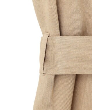 BEIGE， MICA /  リネンブレンドベルト付きジレ  L.Taupe