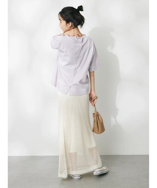 CRAFT STANDARD BOUTIQUE 接触冷感モックネックリングドットプルオーバー Lavender