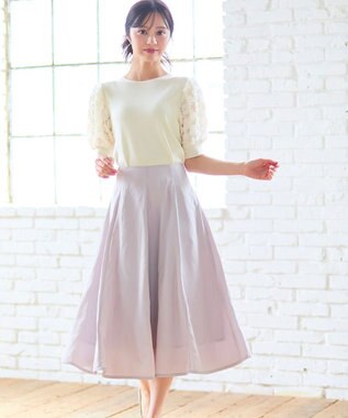 Feroux ブーケスリーブ ニットプルオーバー アイボリー系