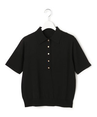 23区 【エステータ】シルキーポロ ニット ブラック系