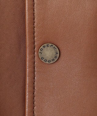 JOSEPH ABBOUD ベジタブルラムスキンレザーコート ダークブラウン系