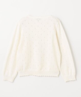 ANY KIDS アイレット ニット カーディガン オフホワイト