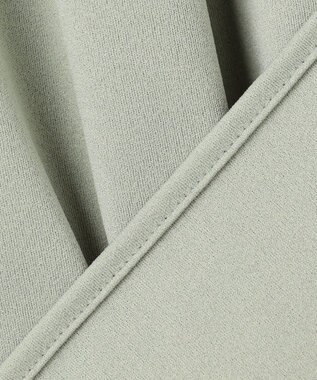 ICB 【洗える】イージージョーゼット バンドカラーカットソー スモークグレー系