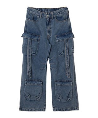 WEGO マルチポケットデニムパンツ デニム中濃加工色