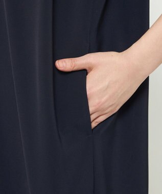 uncrave クールタッチツイル ノースリーブワンピース ダークネイビー