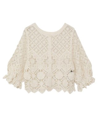 Green Parks ・ＳＵＧＡＲ　ＳＰＯＯＮ　２ｗａｙクロシェカーディガン Ivory