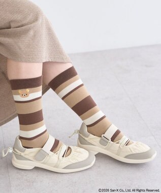 earth music&ecology 【予約】リラックマ×earth マルチボーダーソックス A