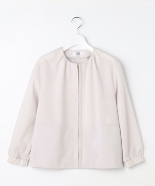 J.PRESS LADIES BREEZE COOL トロ ノーカラー ブルゾン グレー系