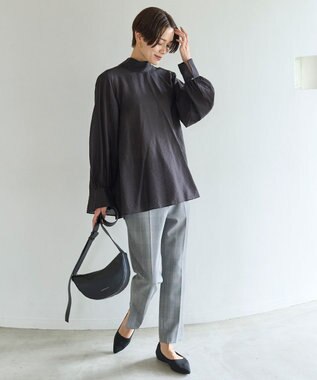 UNFILO イージーケア  テーパードパンツ チェック柄