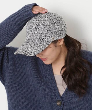 MOONBAT PAUL&JOE ACCESSOIRES(ポール&ジョー)ツイード キャップ 帽子 ネコチャーム付 UVカット ブラック