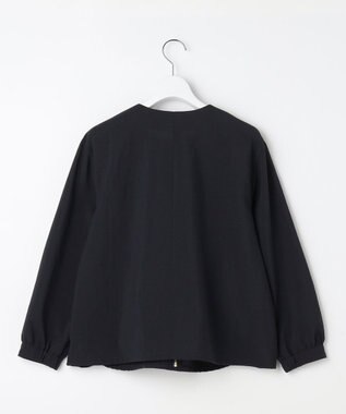 J.PRESS LADIES BREEZE COOL トロ ノーカラー ブルゾン ネイビー系