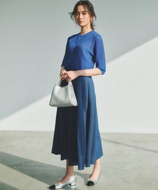 組曲 L 【先行予約・前後着用可】レーシーニット カーディガン ブルー系