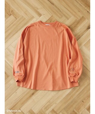 Green Parks ｍｉｆｆｙ／袖刺繍ロンＴ Orange