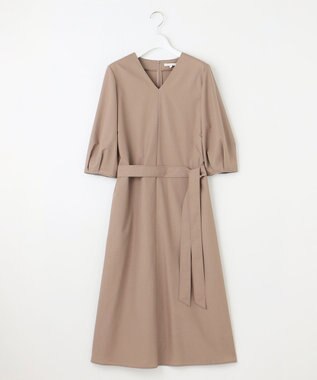 自由区 【洗える】タイプライター ワンピース モカ