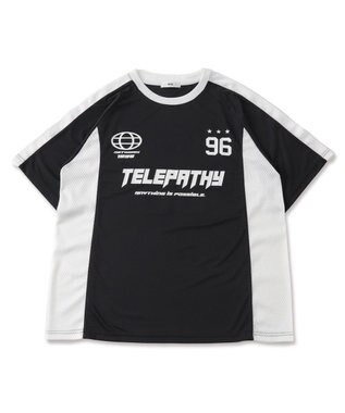 WEGO サッカーメッシュ切り替えビッグT ブラック