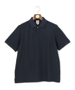 J.PRESS MEN ジャケットインの最適解【接触冷感 / 吸水速乾】【J.PRESS PREMIUM JERSEY】スキッパー ポロシャツ ネイビー系