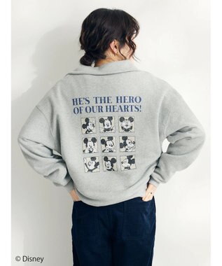 CRAFT STANDARD BOUTIQUE 【Ｄｉｓｎｅｙ】Ｈａｌｆ　Ｚｉｐ　Ｓｗｅａｔ Gray Mixture