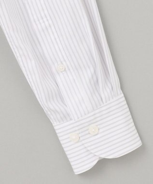 GOTAIRIKU 【形態安定】PREMIUMPLEATS_セミワイドカラー 通年ドレスシャツ（ストライプ） ライトグレーストライプ