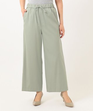 J.PRESS LADIES 【洗える】T／Rアルデンテツイル パンツ スモーキーグリーン系