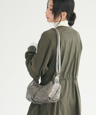 CRAFT STANDARD BOUTIQUE ヴィンテージライクギャザーショルダーバッグ Black