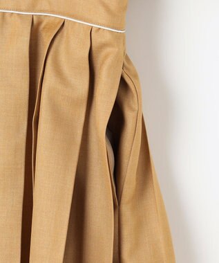 #Newans 〈花乃まりあさんコラボ〉ワイドプリーツワンピース ブラウン