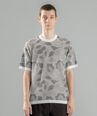 JOSEPH HOMME メキシカンブラインドジャガード　クルーネック半袖ニット アイボリー系5