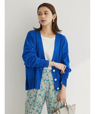 Green Parks 洗える　ショート丈カーディガン Blue
