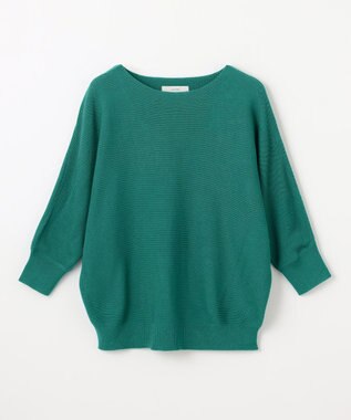 ANY L 【洗濯機可/アンチピリング/UVケア】アクリルガーターニット ピーコックグリーン