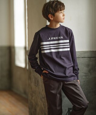 J.PRESS KIDS 【140-170cm】BORDER×COMBI カットソー ネイビー系