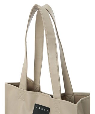 CRAFT STANDARD BOUTIQUE フェイクレザースクエアトート Gray Beige