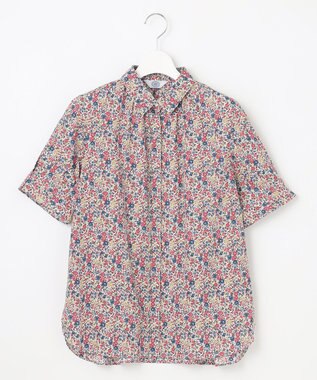 J.PRESS LADIES 【洗える】LIBERTY シャツカラー ブラウス レッド系5