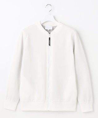 23区GOLF ウォッシャブルでお手入れも楽！【23Fondation/MEN】ニットブルゾン ホワイト系