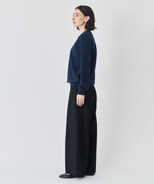 UNFILO MENS 【男女兼用】ライトウォーム クルーネックニット ネイビー