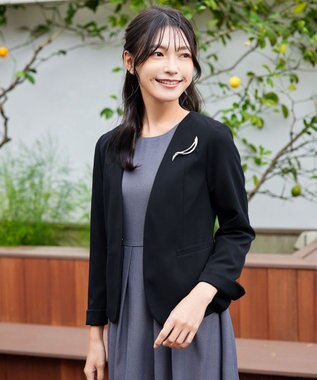 Tiaclasse L 【ダブルクロス】カラーレスジャケット ブラック