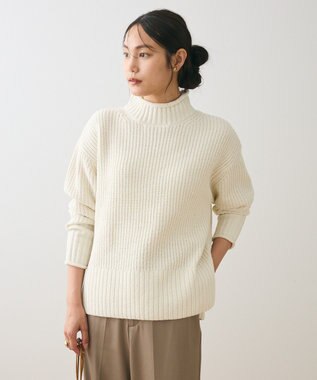 Green Parks ｍｏｋｏモールモックネックニットプルオーバー Ecru