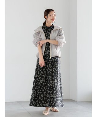 Te chichi 【LIBERTY FABRICS】ウエストタックワンピース ブラック