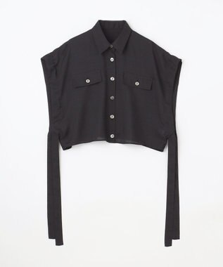 GRACE CONTINENTAL ショートポンチョシャツ ブラック