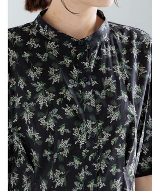 Te chichi 【LIBERTY FABRICS】ウエストタックワンピース ブラック