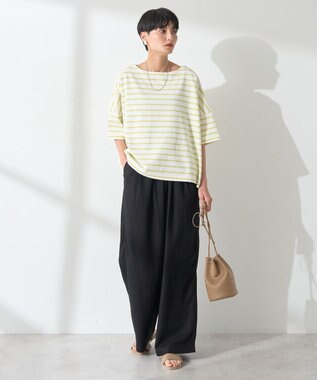 AMERICAN HOLIC バスクボーダー半袖プルオーバー Yellow