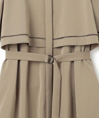 ICB L 【ASUMI・MANAMIコラボ 丈が選べる】ハシゴレースシャツワンピース カーキ系