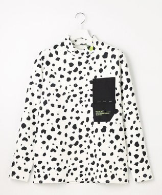 PW CIRCULUS 【MEN】スノーレオパード柄裏フリースモックネックT ホワイト系5