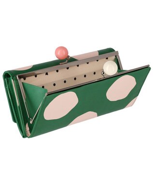 tsumori chisato CARRY ズームドット がま口 長財布 グリーン