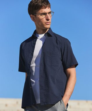 GOTAIRIKU 仕事で着られる綿100%【クルー以上モック未満】カバーネック DRESS Tシャツ(25年モデル) ホワイト系