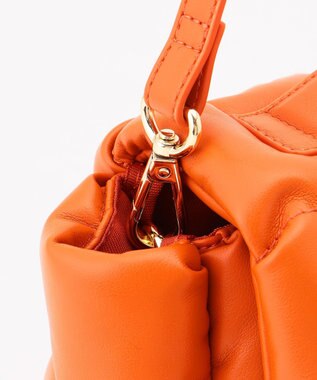 自由区 【カタログ掲載】パディングPU2WAYクラッチ バッグ オレンジ