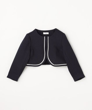 ANY KIDS 【2点セット】ノーカラー ボレロジャケット+襟付き ワンピース グレー