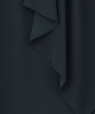 ICB 【洗える】 Back Satin Amunzen フリルブラウス パイングリーン系