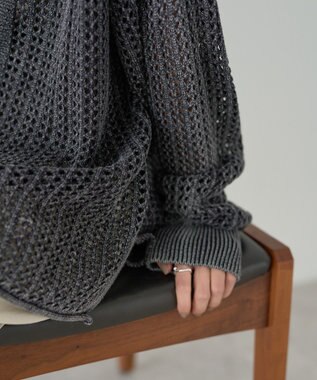 AMERICAN HOLIC メッシュカーディガン Charcoal Gray