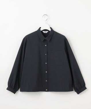 J.PRESS LADIES S 【洗える・接触冷感・防シワ・吸水速乾】BREEZE COOL シャツ ブラウス ネイビー系